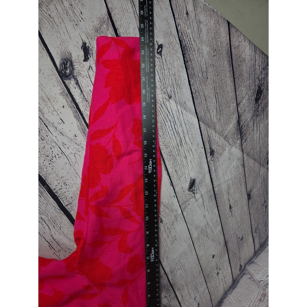 Kate Spade Women's Large Pink- Red Floral Linen Blazer - Picture 10 of 12